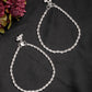 NVR Women's Pair of 2 Silver-Plated Anklets | Swadesiicart