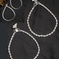 NVR Women's Pair of 2 Silver-Plated Anklets | Swadesiicart