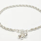NVR Women's Pair of 2 Silver-Plated Anklets | Swadesiicart