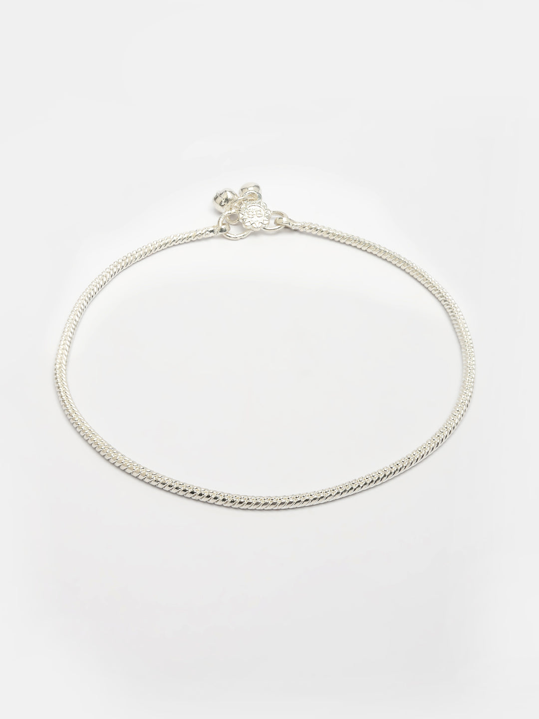 NVR Women's Set of 2 Silver-Plated Anklets - Swadesiicart