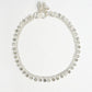 NVR Women's Set of 2 Silver-Plated Artificial Stone Studded Anklets - Swadesiicart