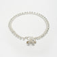 NVR Women's Set of 2 Silver-Plated Artificial Stone Studded Anklets - Swadesiicart