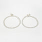 NVR Women's Set of 2 Silver-Plated Artificial Stone Studded Anklets - Swadesiicart