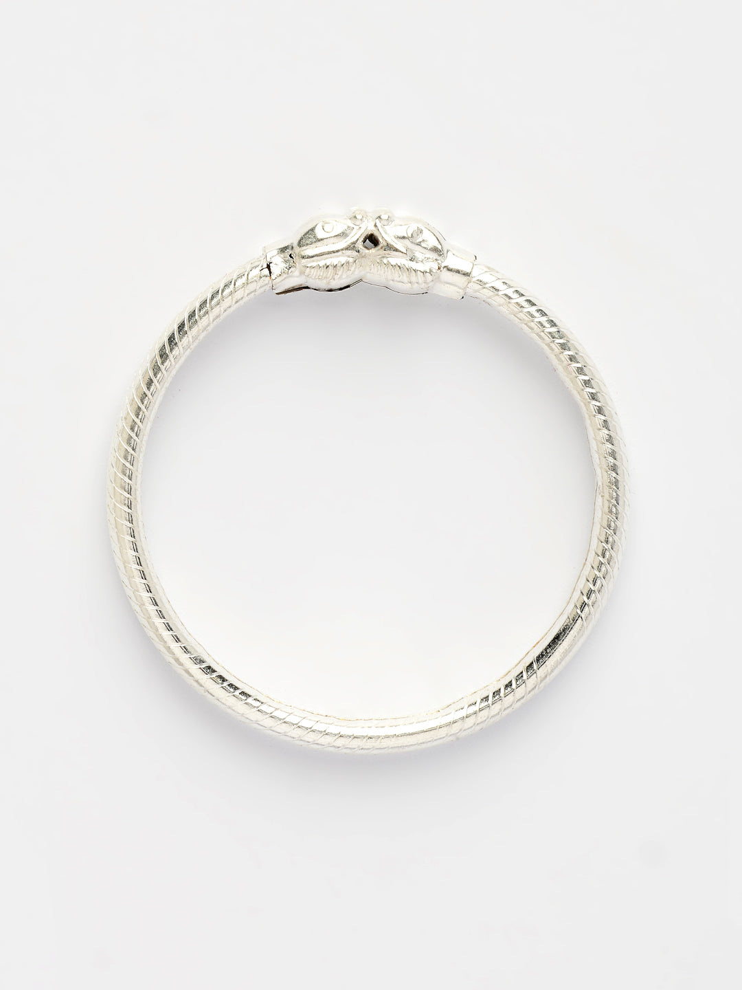 NVR Kids Set of 2 Silver- Toned Nazariya Kada Bracelet - Swadesiicart