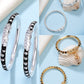 NVR Kids Pair of 3 Rhodium-Plated Artificial Beads Nazariya Kada Bracelet - Swadesiicart