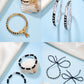 NVR Kids Pair of 4 Rhodium-Plated Artificial Beads Nazariya Kada Bracelet - Swadesiicart
