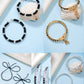 NVR Kids Pair of 5 Rhodium-Plated Artificial Beads Nazariya Kada Bracelet - Swadesiicart