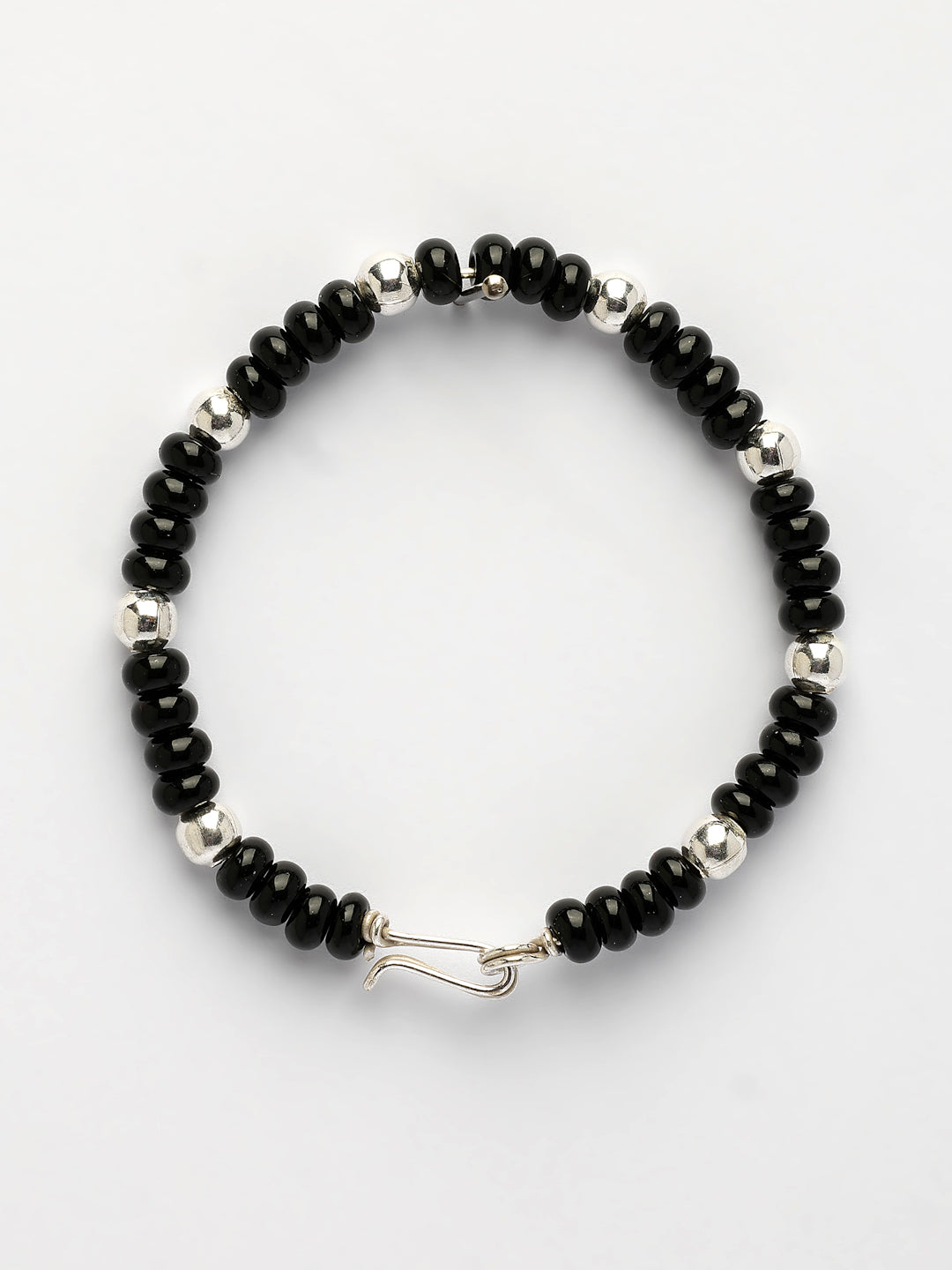 NVR Kids Pair of 5 Rhodium-Plated Artificial Beads Nazariya Kada Bracelet - Swadesiicart