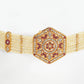 NVR Women's Gold-Polished Cubic Zirconia Stone Studded Link Bracelet - Swadesiicart