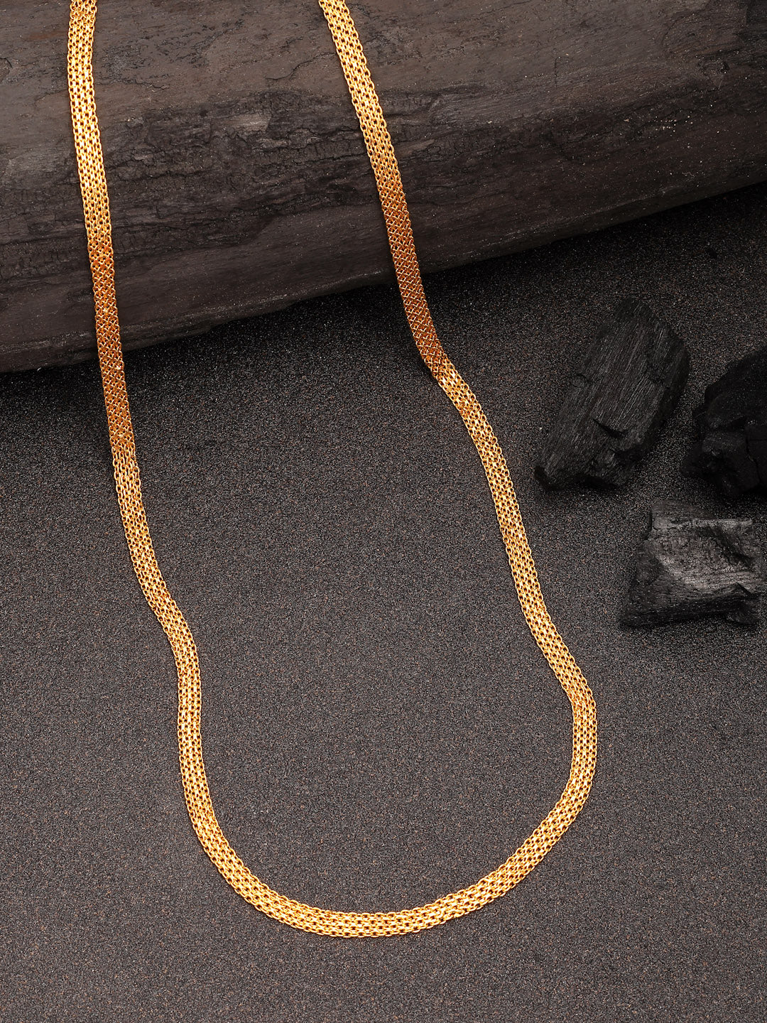 NVR Women's Set of 3 Gold-Polished Minimal Chain - Swadesiicart