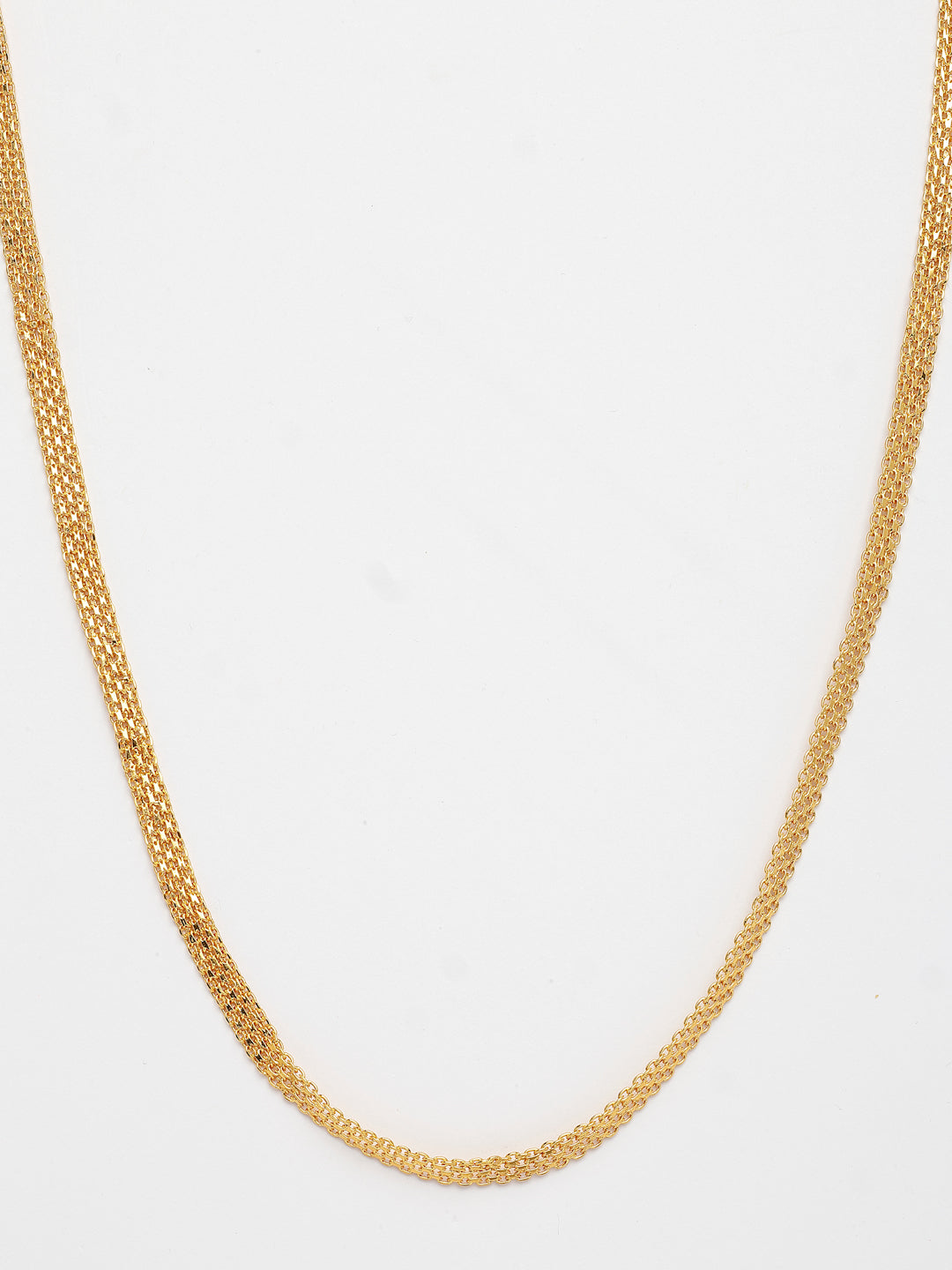 NVR Women's Set of 3 Gold-Polished Minimal Chain - Swadesiicart