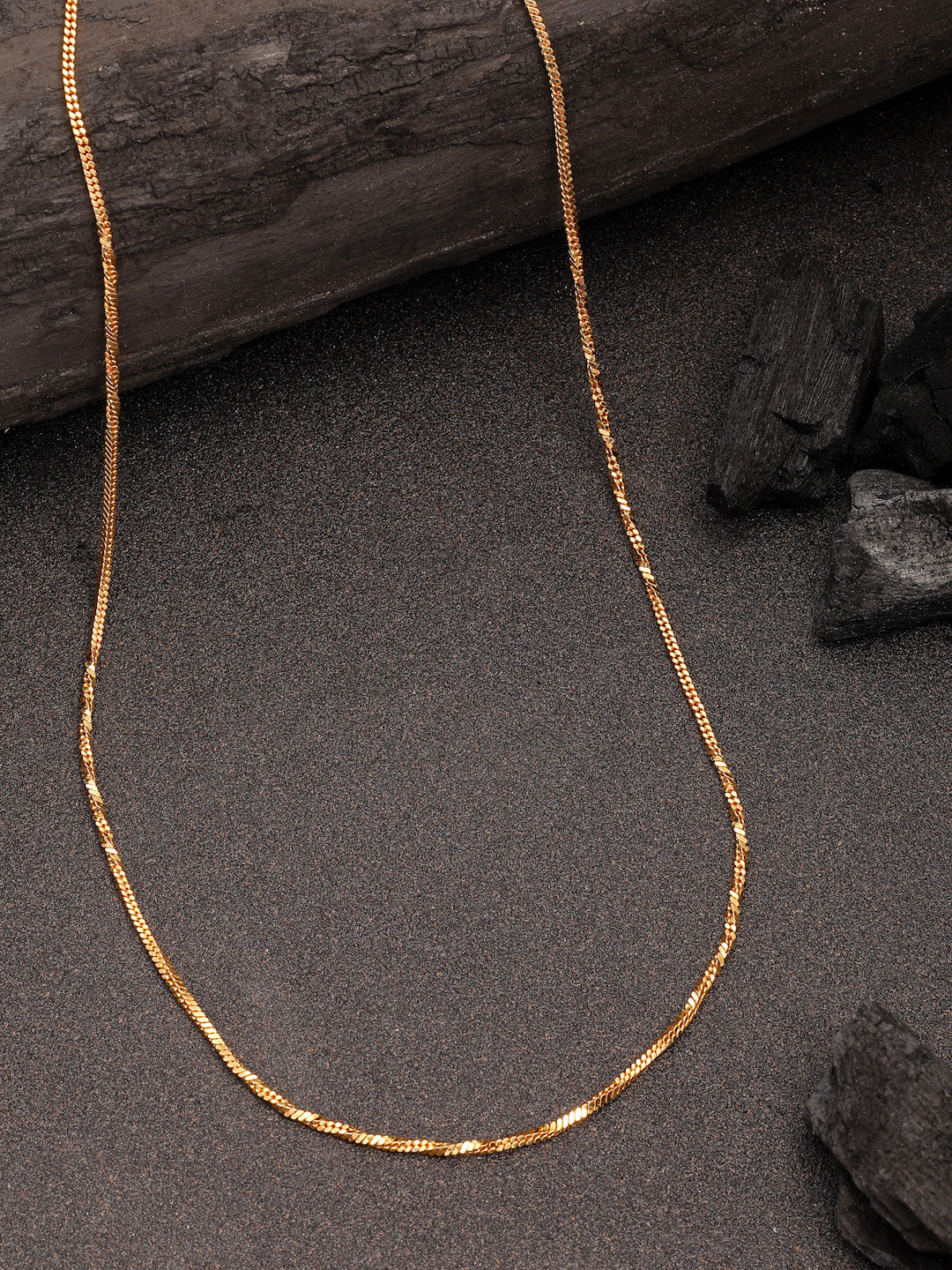 NVR Women's Set of 5 Gold-Polished Minimal Chain | Swadesiicart