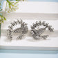 NVR Women Silver Toned Oxidized Pigeon Design Drop Earrings - Swadesiicart