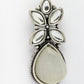 NVR Women White Artificial Stones Silver Plated Drop Earrings - Swadesiicart