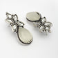 NVR Women White Artificial Stones Silver Plated Drop Earrings - Swadesiicart