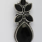 NVR Women Black Artificial Stones Silver Plated Drop Earrings - Swadesiicart
