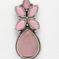 NVR Women Pink Artificial Stones Silver Plated Drop Earrings | Swadesiicart