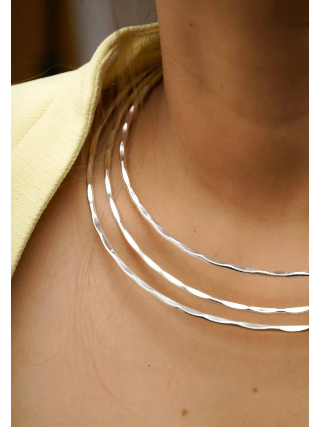 NVR Women 3 Layers Oxidized Silver-Plated Statement Choker Necklace - Swadesiicart