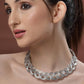 NVR Women's Oxidized Silver-Plated Statement Choker Necklace - Swadesiicart