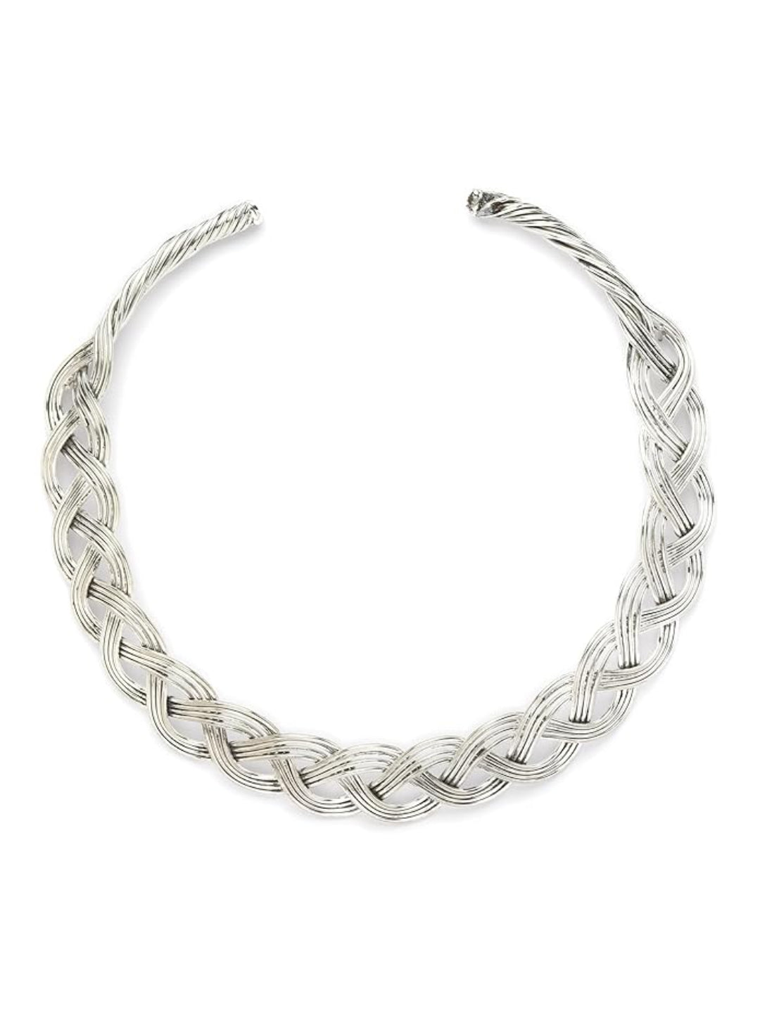 NVR Women's Oxidized Silver-Plated Statement Choker Necklace - Swadesiicart