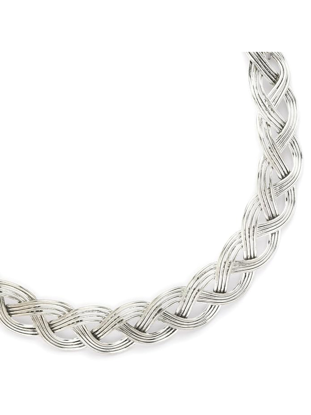 NVR Women's Oxidized Silver-Plated Statement Choker Necklace - Swadesiicart