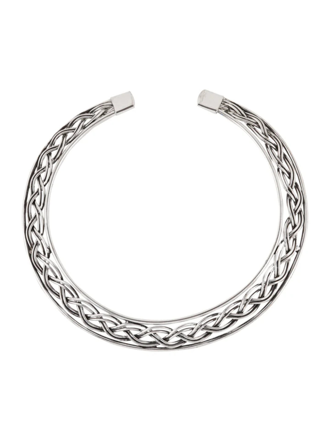 NVR Women's Silver-Plated Oxidized Statement Choker Necklace | Swadesiicart