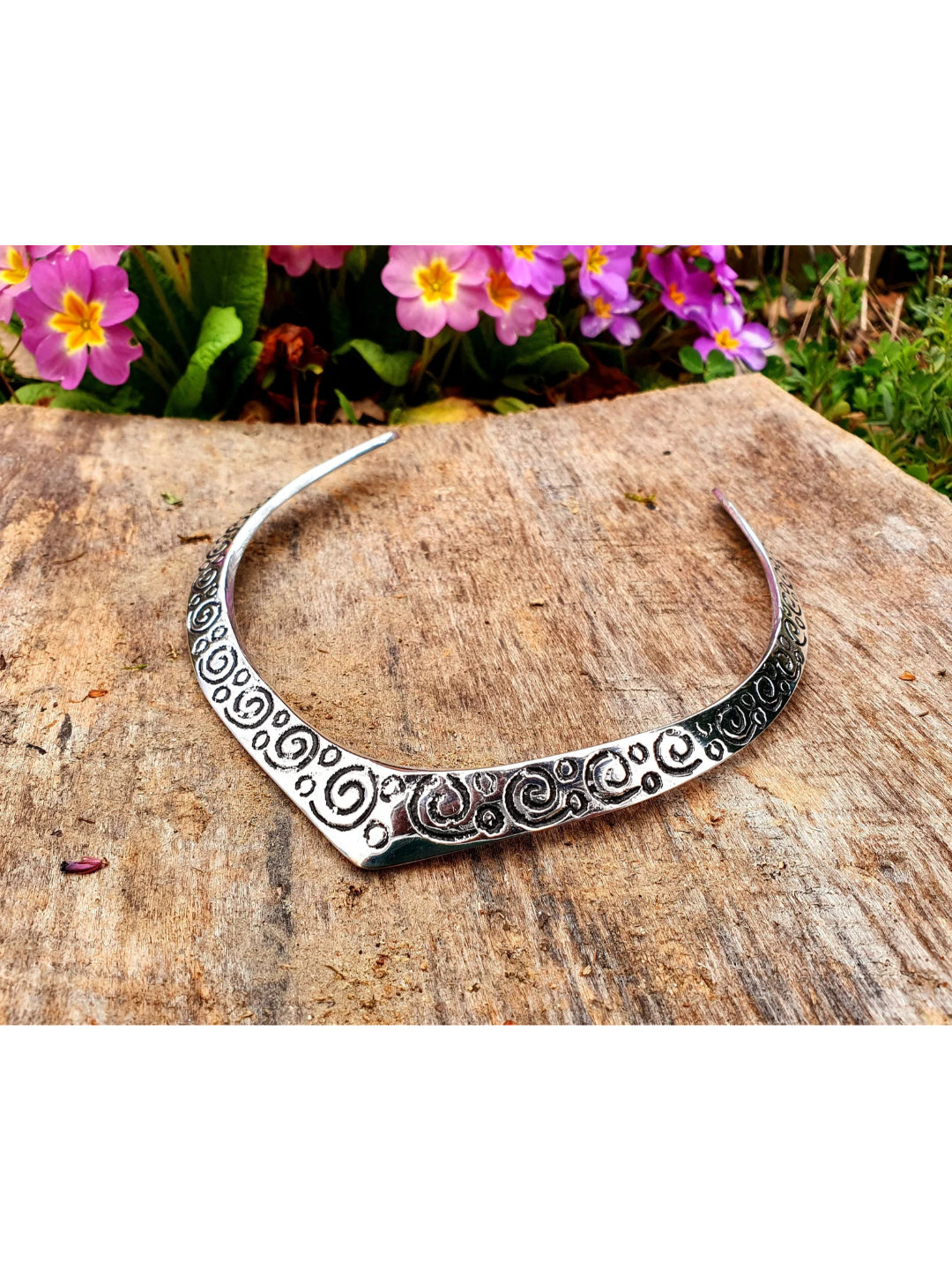 NVR Women's Handmade Silver-Plated Oxidized Collar Choker Necklace | Swadesiicart