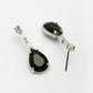 NVR Women's Silver-Plated Black American Diamond-Studded Handcrafted Jewellery Set - Swadesiicart
