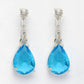 NVR Women's Silver-Plated Blue American Diamond-Studded Handcrafted Jewellery Set - Swadesiicart