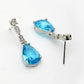 NVR Women's Silver-Plated Blue American Diamond-Studded Handcrafted Jewellery Set - Swadesiicart