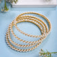 NVR Women Set of 4 Gold-Polished Pearls Handcrafted Traditional Bangles - Swadesiicart