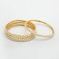NVR Women Set of 4 Gold-Polished Pearls Handcrafted Traditional Bangles - Swadesiicart
