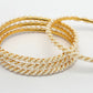 NVR Women Set of 4 Gold-Polished Pearls Handcrafted Traditional Bangles - Swadesiicart