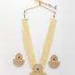 NVR Women's Gold Toned Red Stones & Kundan Studded Jewellery Set - Swadesiicart