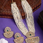 NVR Women's Gold Toned Green Stones & Kundan Studded Jewellery Set - Swadesiicart