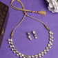 NVR Women Gold-Polished Pear Shape Kundan Studded Short Jewellery Set - Swadesiicart