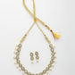 NVR Women Gold-Polished Pear Shape Kundan Studded Short Jewellery Set - Swadesiicart