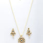 NVR Women Gold-Polished Kundan Studded & Pearls Long Jewellery Set - Swadesiicart