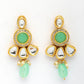 NVR Women Green Stones with Kundan Studded Long Jewellery Set - Swadesiicart