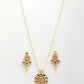 NVR Women Peach Stones with Kundan Studded Long Jewellery Set - Swadesiicart