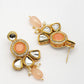 NVR Women Peach Stones with Kundan Studded Long Jewellery Set - Swadesiicart