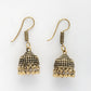 NVR Women Gold-Polished Traditional Oxidized Jhumka Earrings - Swadesiicart
