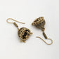 NVR Women Gold-Polished Traditional Oxidized Jhumka Earrings - Swadesiicart