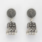 NVR Women Silver-Plated Oxidized Contemporary Jhumkas Earrings - Swadesiicart
