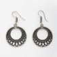 NVR Women Ethnic Oxidized Silver-Plated Chandbali Earrings - Swadesiicart