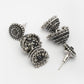 NVR Women Silver Plated Oxidized German Silver Jhumka Earrings - Swadesiicart