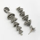 NVR Women Silver Plated Oxidized Peacock Design Layered Jhumka Earrings - Swadesiicart