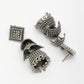 NVR Women's Traditional Oxidized Silver Plated Jhumka Earrings - Swadesiicart