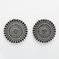 NVR Women Oxidized Silver Plated Round Shape Traditional Stud Earrings - Swadesiicart