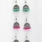 NVR Women Pair of 3 Oxidized Silver Plated Multicolor Artificial Beads Jhumka Earrings - Swadesiicart